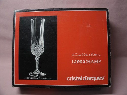 LONGCHAMP CRISTAL D' ARQUES COLLECTION GLASS 4/SET 5 OZ FRANCE - Picture 17 of 24