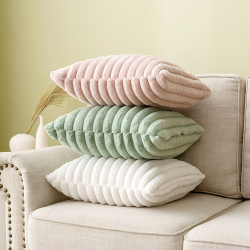 Soft Plush Minimalist Japanese Style Decorative Cushion Cover - Picture 2 of 11