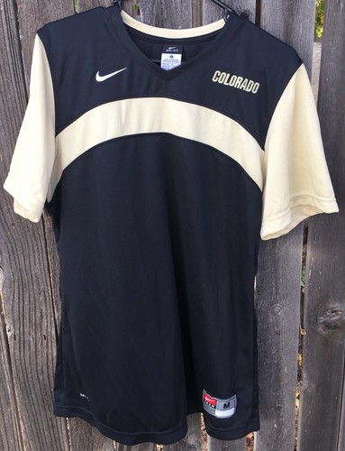 NWOT Nike YOUTH (8-10) Colorado Buffaloes Dri-Fit T-Shirt - Medium Black/Gold - Picture 2 of 8