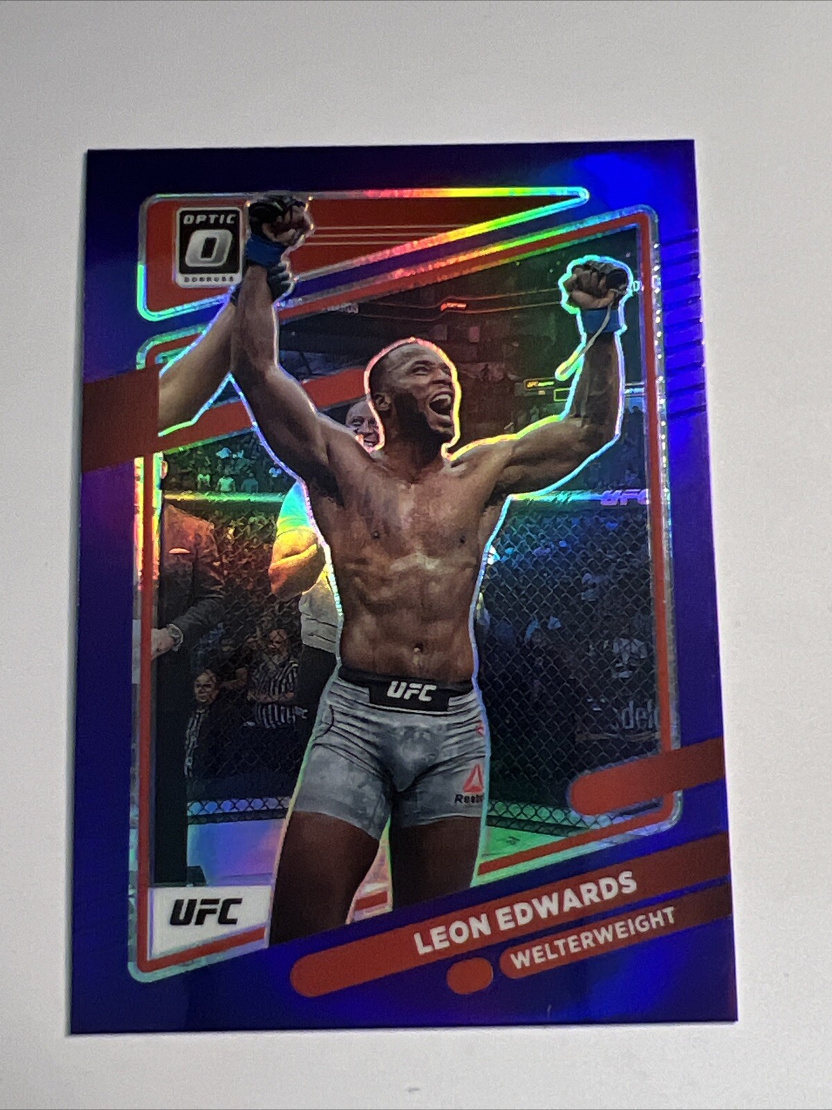 Leon Edwards Purple Prizm 2022 Panini Donruss Optic UFC #62