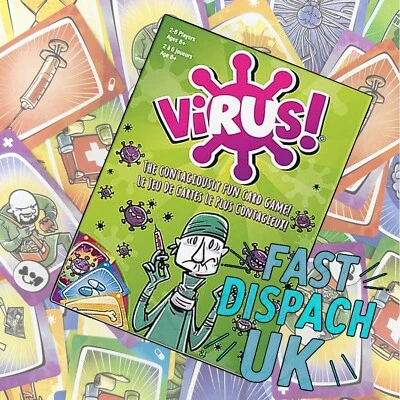 New 🦠 VIRUS! 🦠 Card Game Virus Family Fun Strategy Fast Ship 🚀UK+ UNO 🎁 Gift