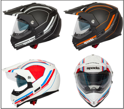 SPADA Intrepid CASCO Full Face Off Road Adventure Motorcycle Moto Visiera  Parasole | eBay