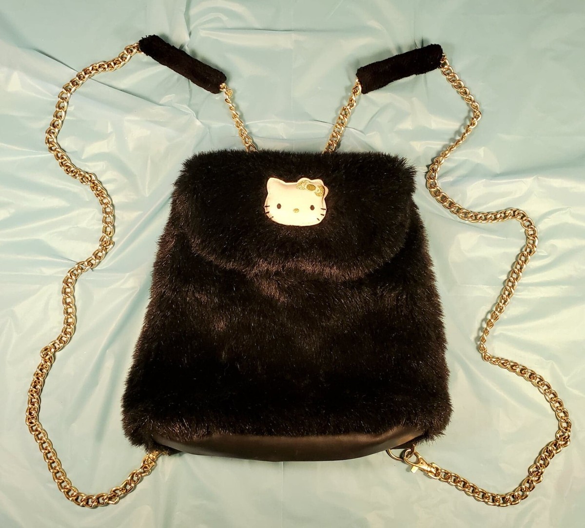 Leather Chain Backpack: RARE NEW CHROME ⚜️ Incredibly rare custom order drawstring  main image 3