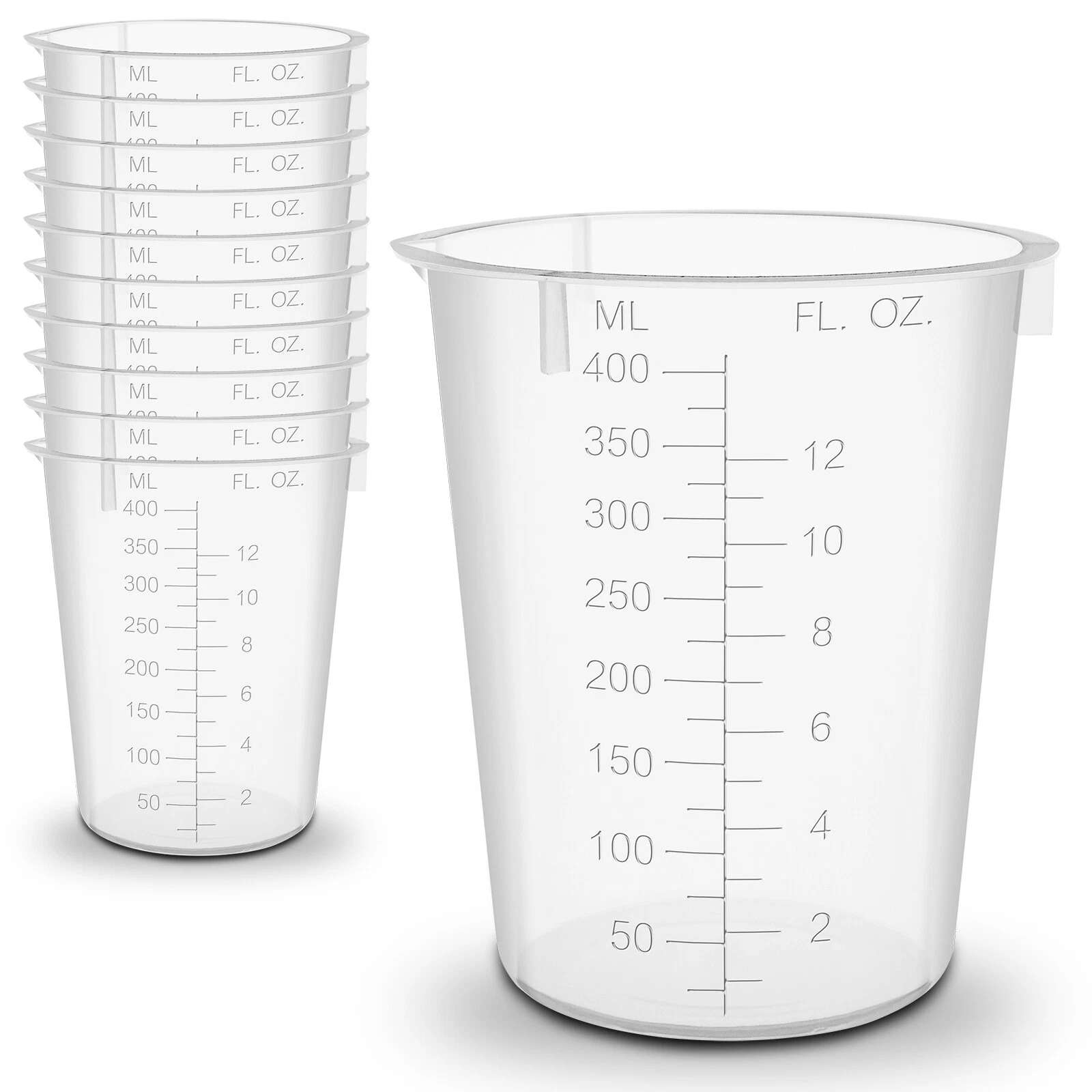 10pcs - RE-GEN 400ml Kitchen Cooking Measuring Jug Container Mixing Pot Cups
Opens in a new window o
