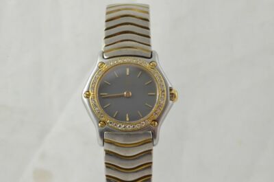 EBEL SPORT CLASSIQUE DAMEN UHR 23MM STAHL/GOLD 166902 VINTAGE BRILLIANTEN 4