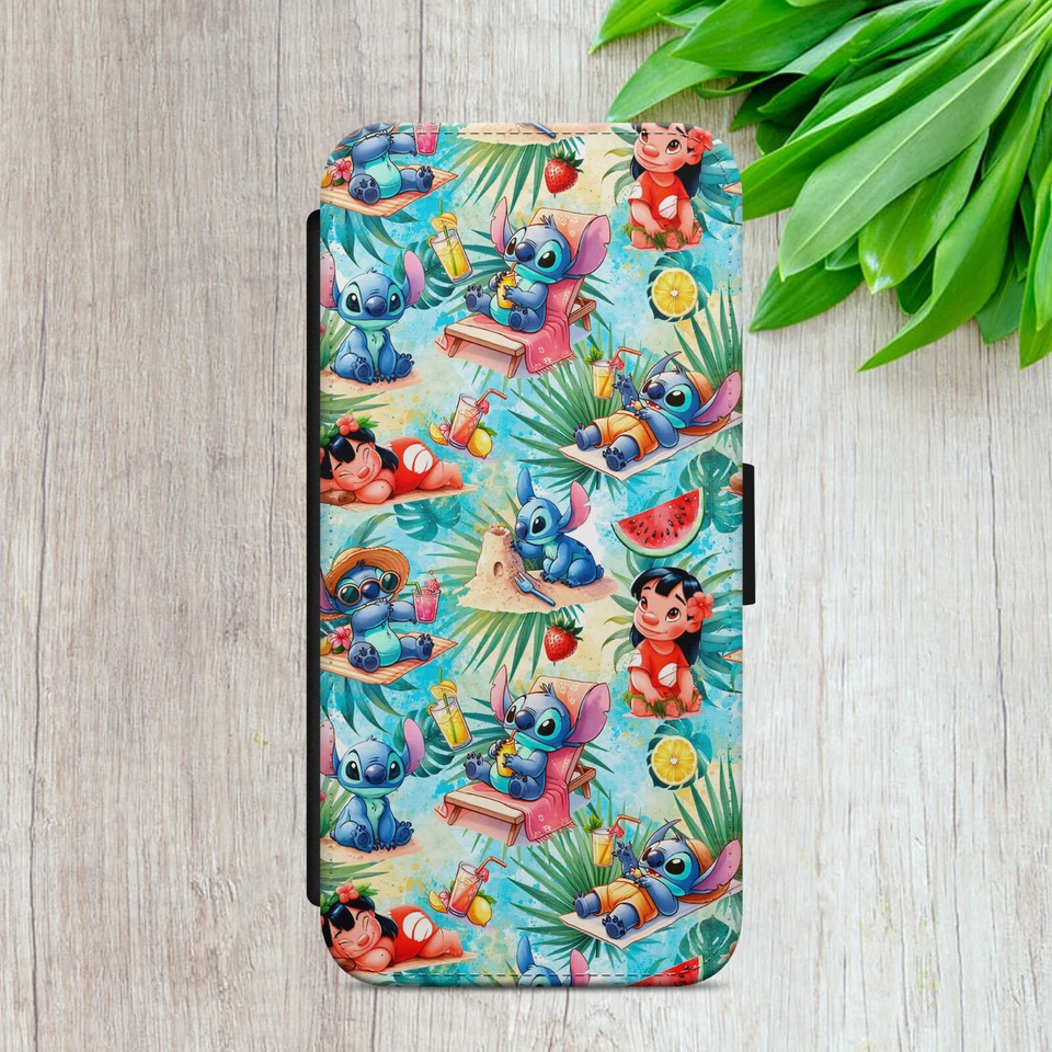 STITCH CASE FOR IPHONE SAMSUNG PIXEL FLIP WALLET PHONE COVER PATTERN ART GIFT - Image 2 of 4
