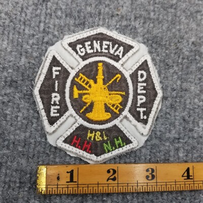 Vintage Geneva Fire Department Patch H&L H.H. N.H. New York