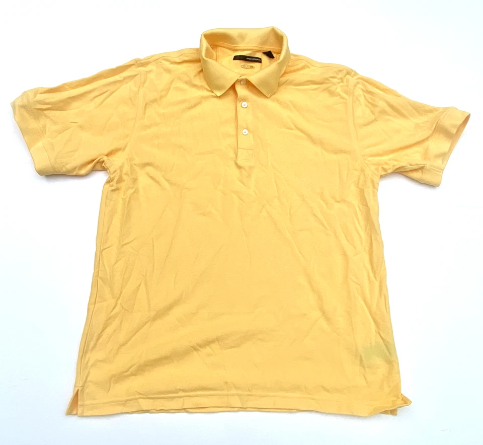 Greg Norman Golf Play Dry Yellow S/S Polo Shirt Size L - image 2 of 4