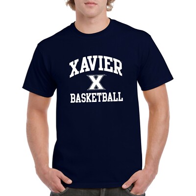 NCAA Arch Logo Color T-Shirt - Xavier White Unisex Tee For Sports Fans, Size X-Large