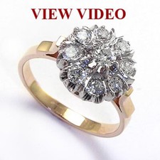 EUROPEAN STYLE GENUINE DIAMOND ENGAGEMENT RING 14K ROSE W/ GOLD G SI-2 #R735