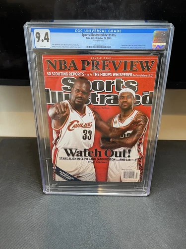 CGC 9.4 NEWSSTAND EDITION Sports Illustrated-Lebron James,Shaq-October 26 2009