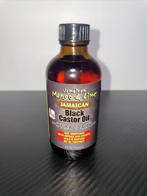 Jamaican Mango & Lime Black Castor Oil Xtra Dark for Skin Hair Nail Growth 4 oz