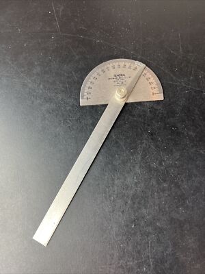 GENERAL HARDWARE MFG. CO. INC. No. 18 Steel PROTRACTOR Machinist's GAUGE TOOL