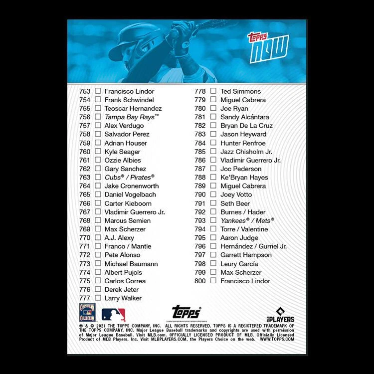 2021 Topps Now MLB Base Choose Your Card 601-800 - Image 3 of 3