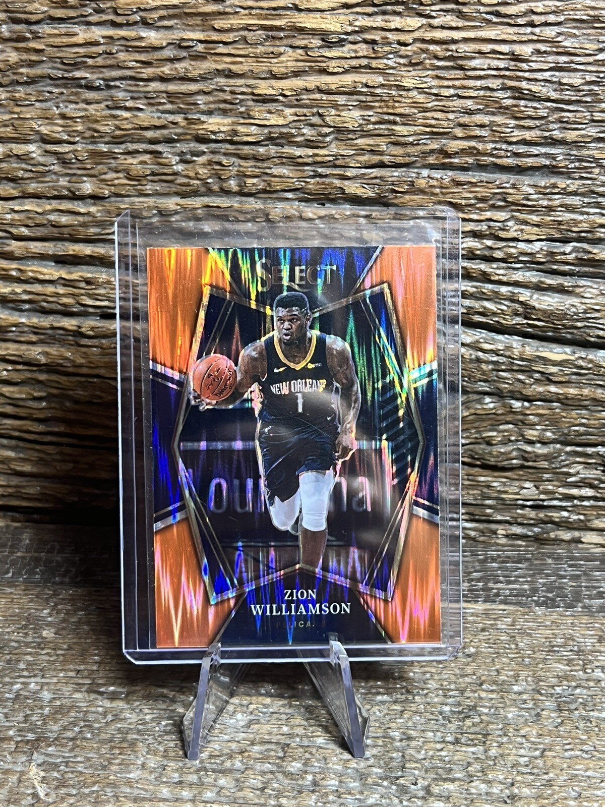 2021-22 Select Zion Williamson #191 Orange Flash Prizm Premier Level Pelicans