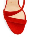 100% AUTH NEW WOMEN LOUBOUTIN COLANKLE 120 RUFFLED SUEDE HEEL/SANDALS US 9 — photo 4