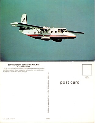 Southeastern Commuter Airlines GAF Nomad Postcard