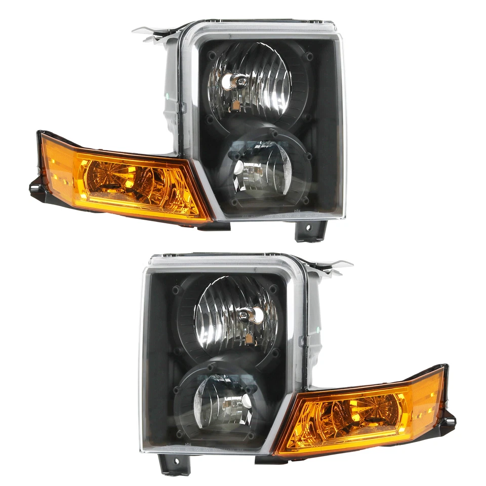 Faros delanteros negros izquierda+derecha Jeep Commander 2006-2010 06-10 Foto 2 de 4