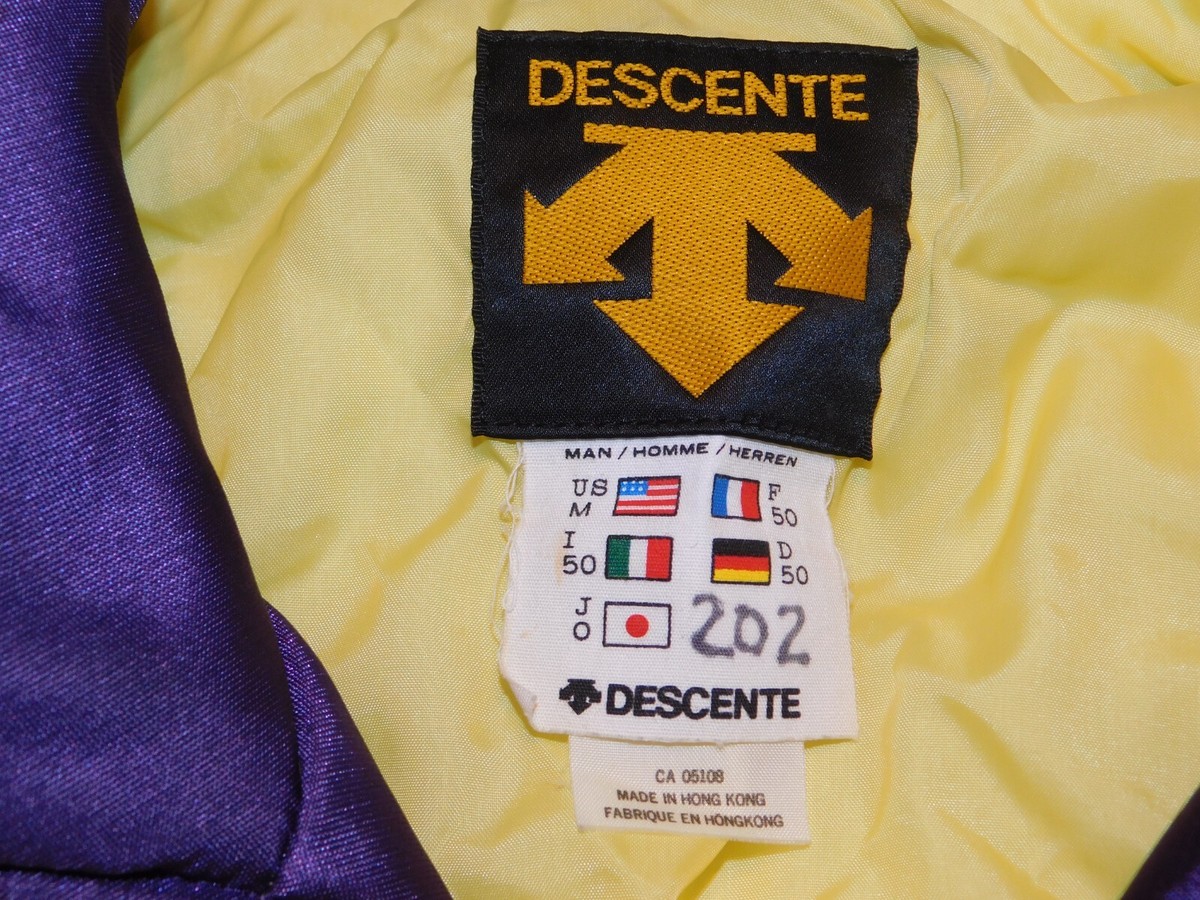 VTG DESCENTE JACKET SKI 80's GOLD PURPLE BOMBER ROOMY FIT VTG DESCENTE JACKET SKI 80's GOLD PURPLE BOMBER ROOMY FIT