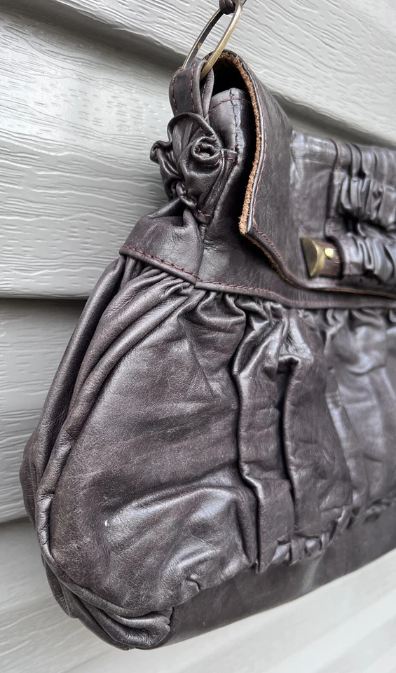 R&Y AUGOUSTI Brown Leather Flap-Top Small Shoulder Bag - Image 3 of 4