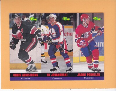 CHRIS ARMSTRONG ED JOVANOVSKI JASON PODOLLAN 1994 CLASSIC TRI-CARDS #T25,T26,T27