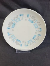 Blue Heaven Royal China 6 3/8" Plate MCM Atomic Bread/Dessert Plate
