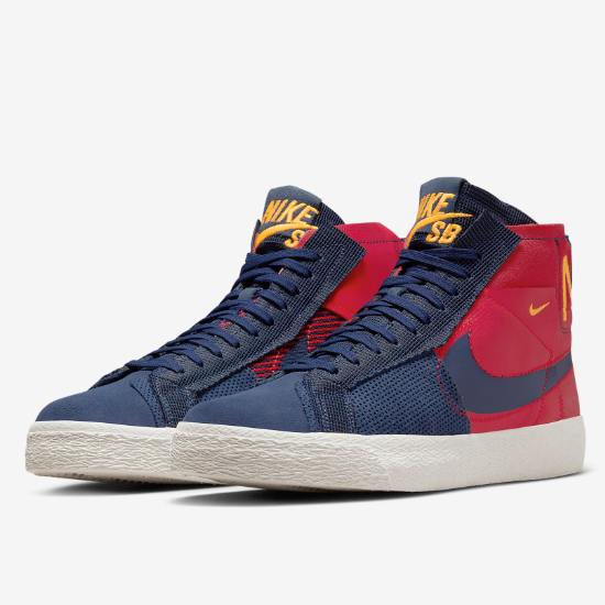 Nike SB Zoom Blazer Mid PRM Skateboard Shoes 'Navy' (FD5113-600