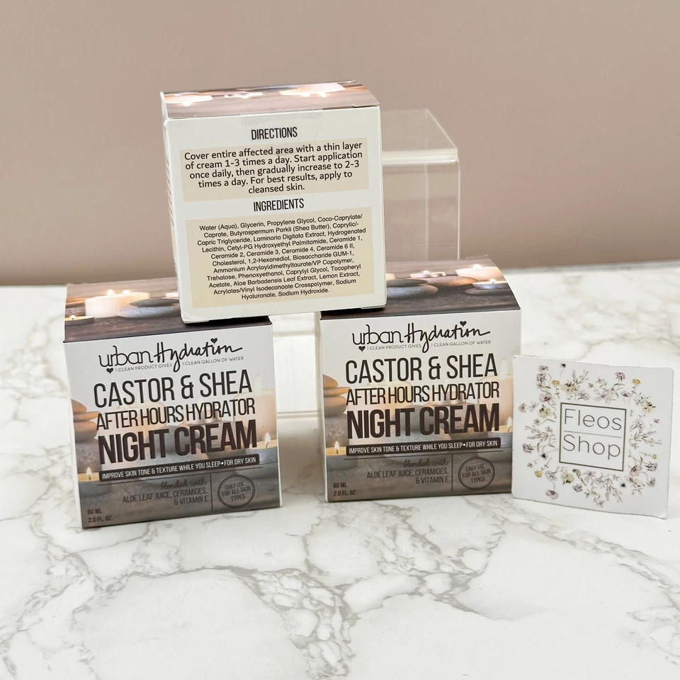 Urban Hydration Castor & Shea Night Cream Bundle 3-pack  - Sealed & Authentic - Image 3 of 4