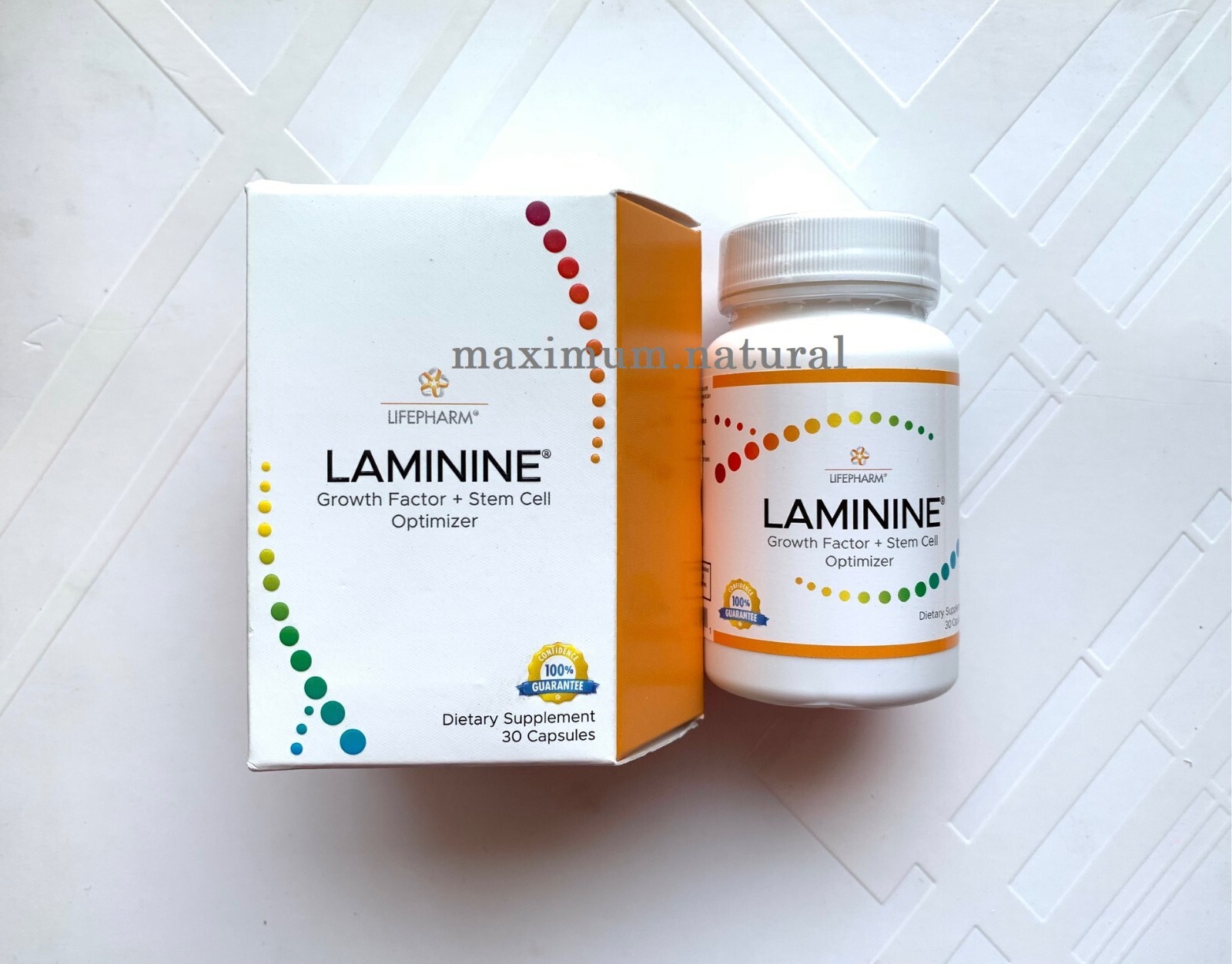LifePharm Laminine supplement 2 bottles x 30 caps.each 