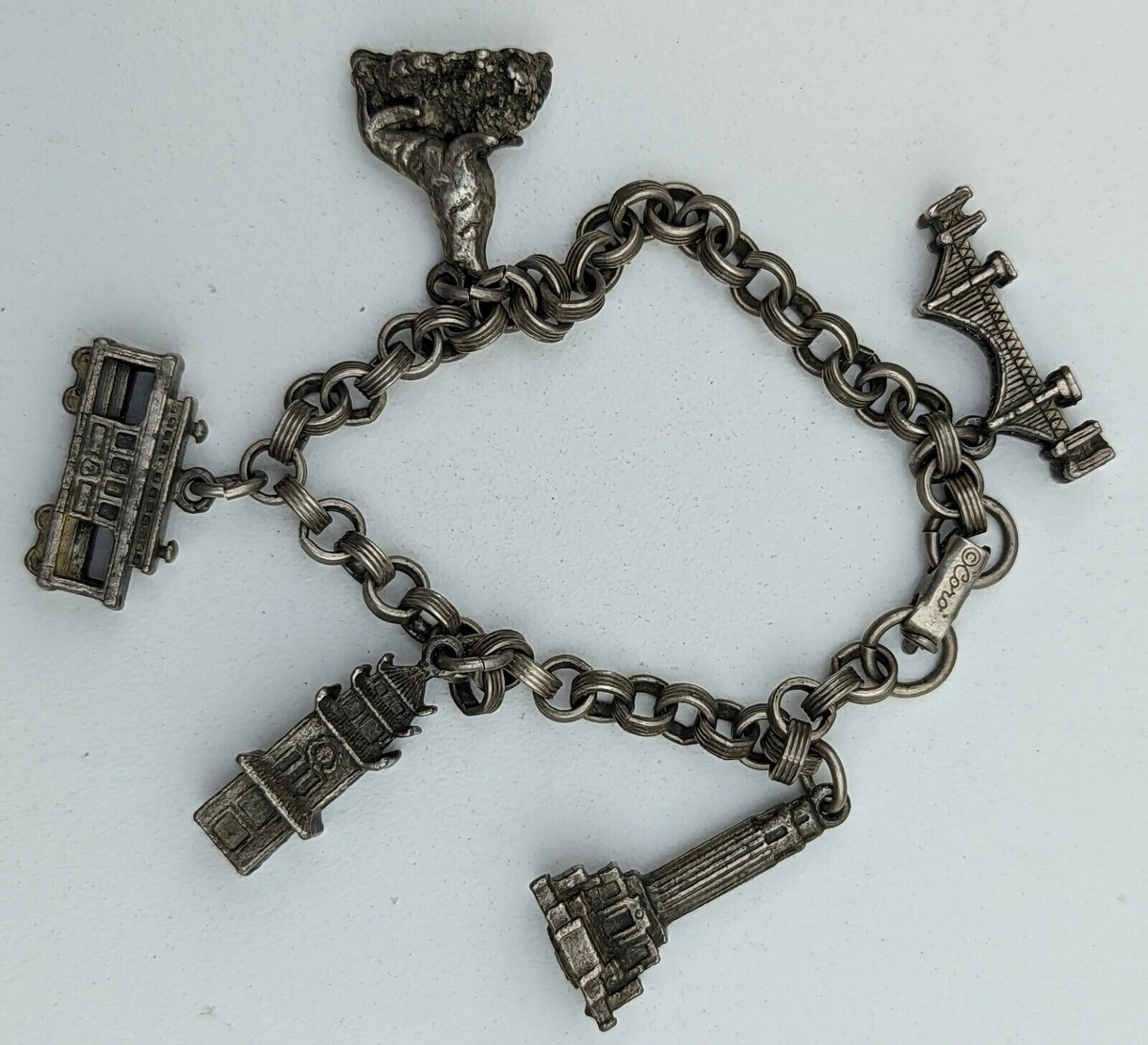 Pewter charm best sale bracelet