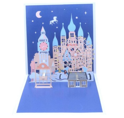 BC Worldwide Ltd handgefertigte 3D Pop Up Karte Kirmes Geburtstag Kind Kind Einladung