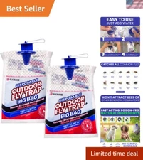 Disposable Fly Traps with 2-in-1 Bait – Safe for Kids & Pets Out in the Open