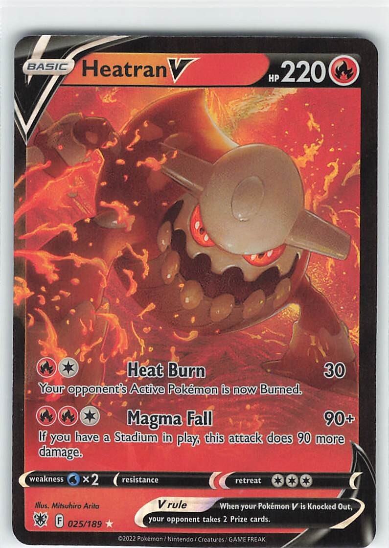 Heatran V - 025/189 - Pokemon Astral Radiance Sword & Shield Ultra Rare Card NM