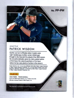 2020 Prizm Baseball Patrick Wisdom PRO Penmanship Autograph | eBay