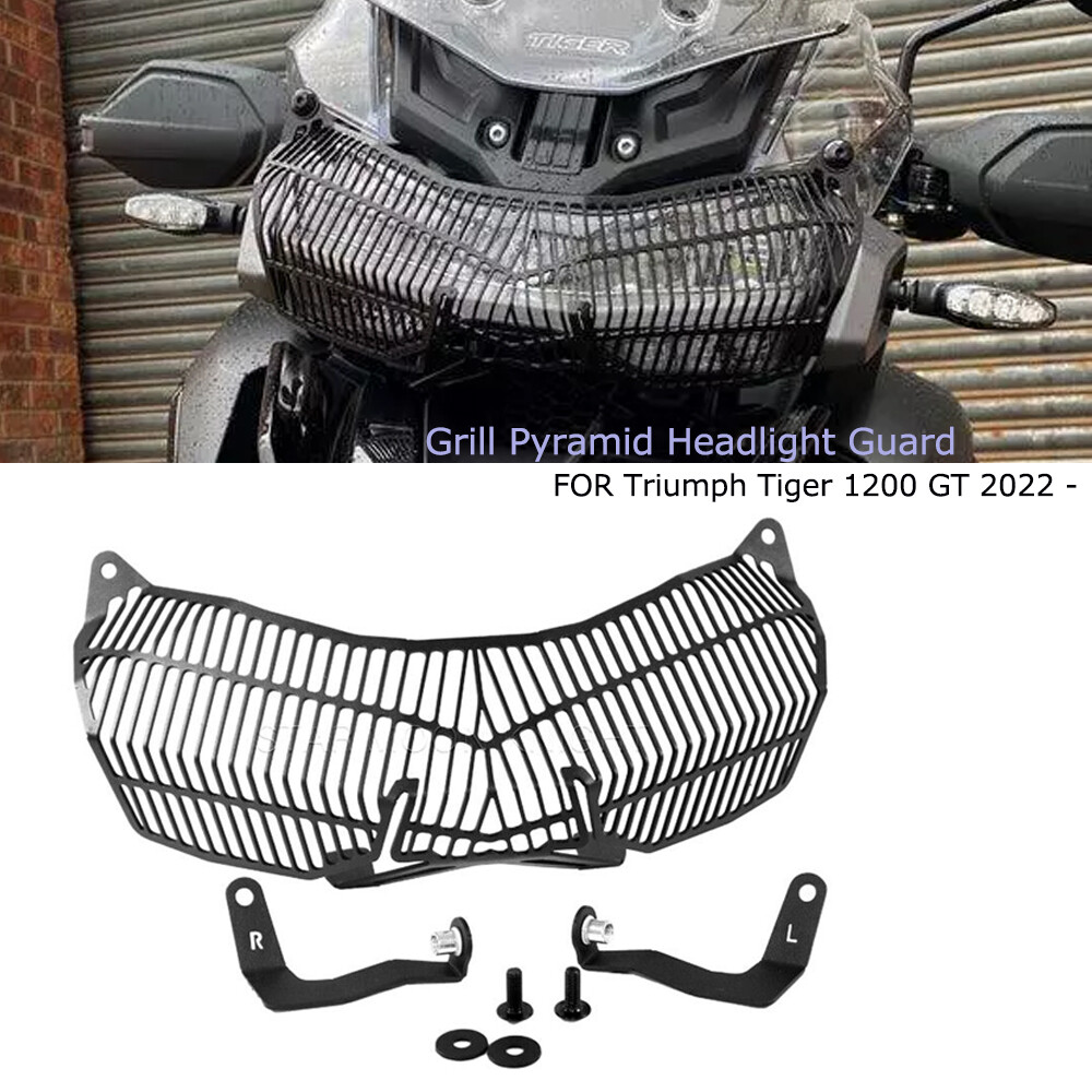 Grill Pyramid Headlight Guard Matte Black For Triumph