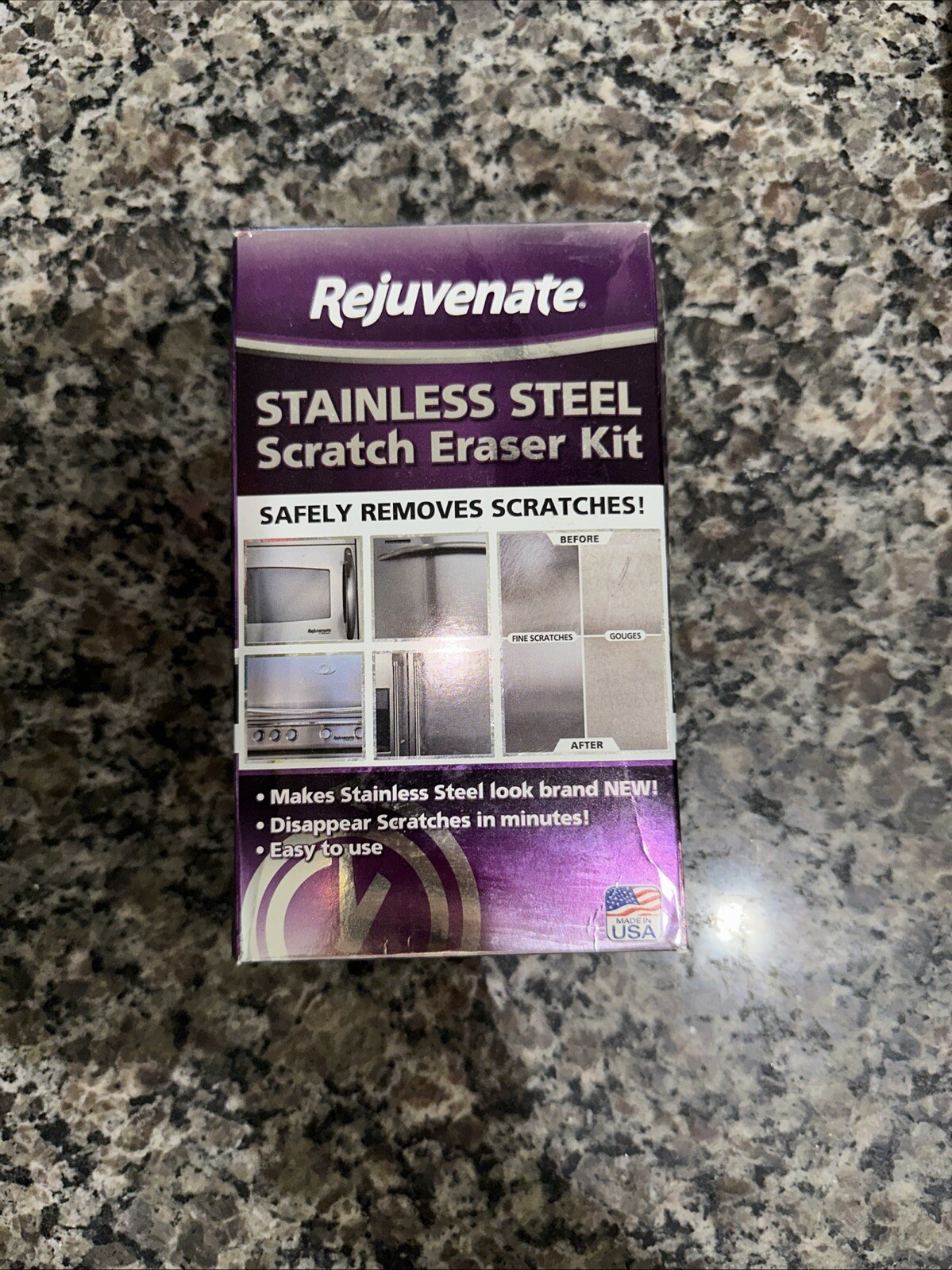 Rejuvenate Stainless Steel Scratch Eraser Kit Cleaner - New Dented Box