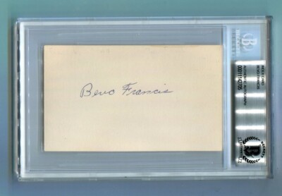 Clarence Bevo Francis Signed Index Card 3x5 Autographed Rio Grande Beckett BAS