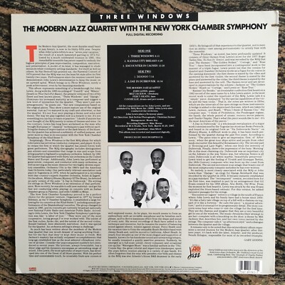 THE MODERN JAZZ QUARTET W/The New York Chamber Symphony Three
