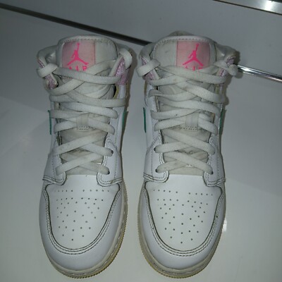 Size 7Y Air Jordan 1 Mid SE GS Paint Drip DD1666-100 without BOX