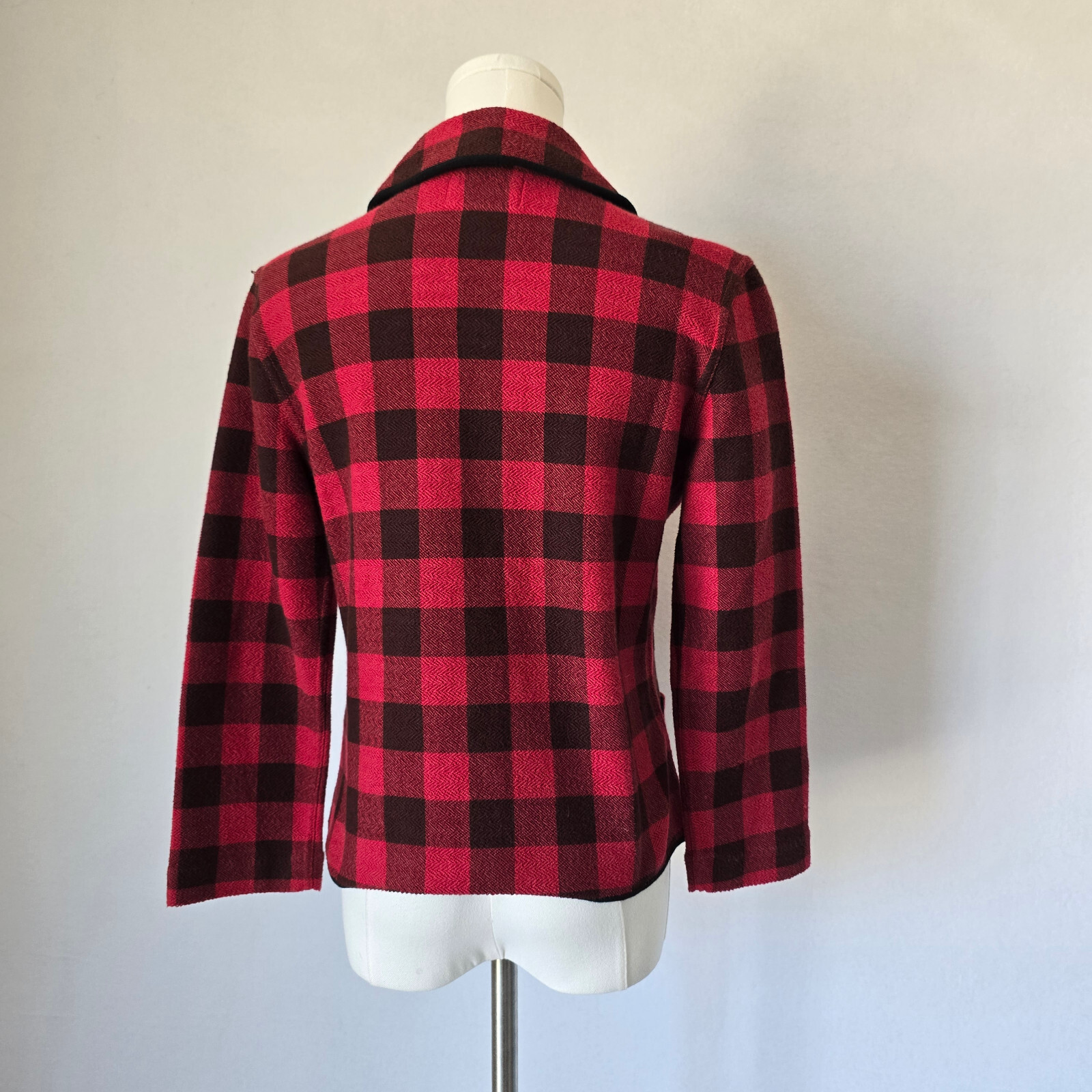 Denim Supply Ralph Lauren Red Buffalo Plaid Jacket Terry Knit - Main Image