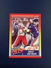 1990 Score # 584 BRUCE MATTHEWS All Pro Houston Oilers Pack FresH WOW LOOK !    