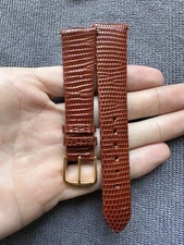 Vintage Watch Strap 20 mm Lizard Leather Nos Top Quality