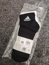ADIDAS SOCKS -  (3 in PACK)  BLACK/WHITE/GREY size 11-12.5 