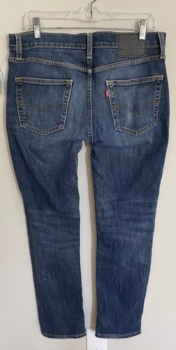 LEVIS 511 Jeans Mens 32 X 32 Black Label Slim Denim Casual Dark Wash Zip Fly - Picture 2 of 6