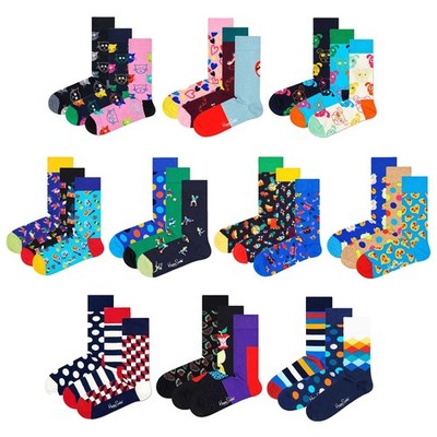 Happy Socks 3-Pack Unisex Socks - Gift Box, Mixed Colors