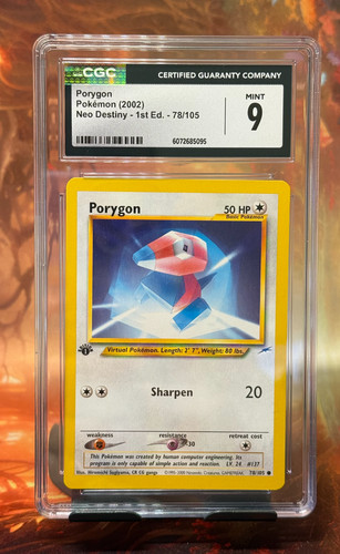 Porygon (1st Edition) graded CGC 9 for sale on eBay