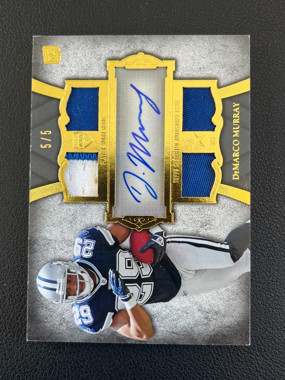 DeMarco Murray 2011 Topps Rookie Supreme Auto Quad Relic /5 Cowboys 
