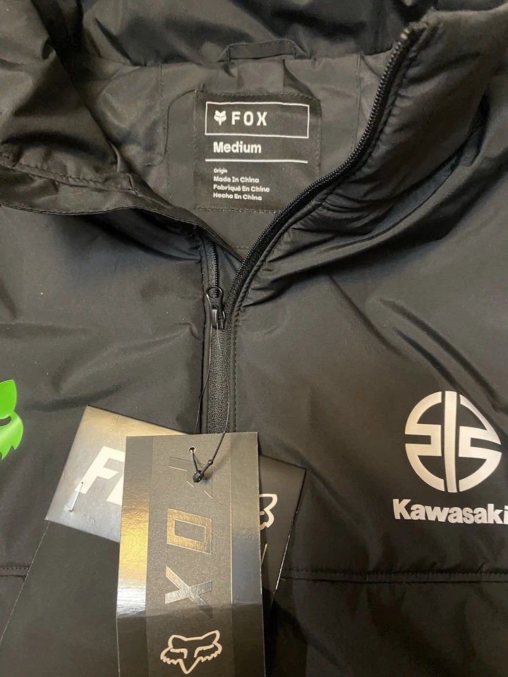 Chaqueta acolchada Fox Racing Kawasaki Howell para hombre - mediana - verde equipo/negro Foto 3 de 4