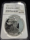 U.S. Mint American Eagle 1999 Silver Proof 1 oz NGC PF 70 Ultra Cameo