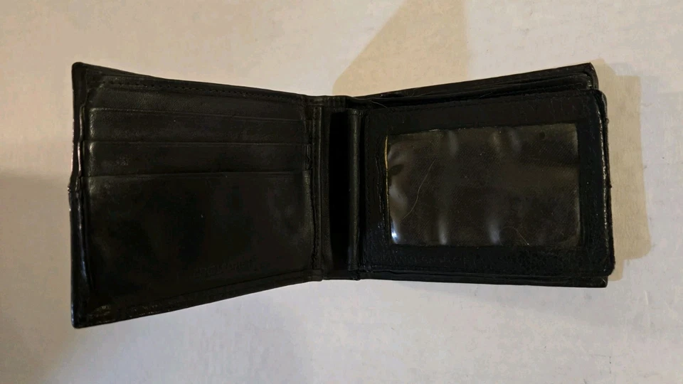 Мужской бумажник Van Heusen черный натуральная кожа двойной бумажник - Изображение 3 из 4
